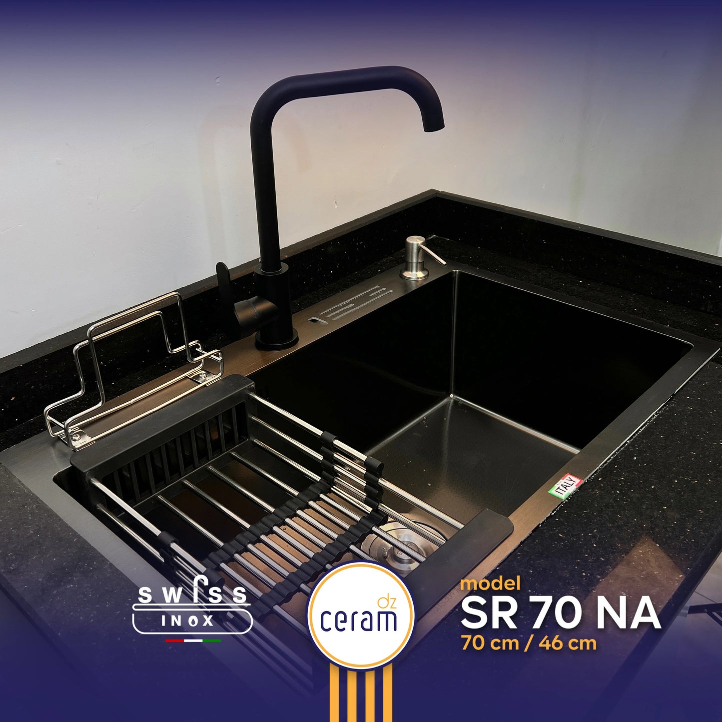 EVIER SWISS INOX SR 70 N+ nano