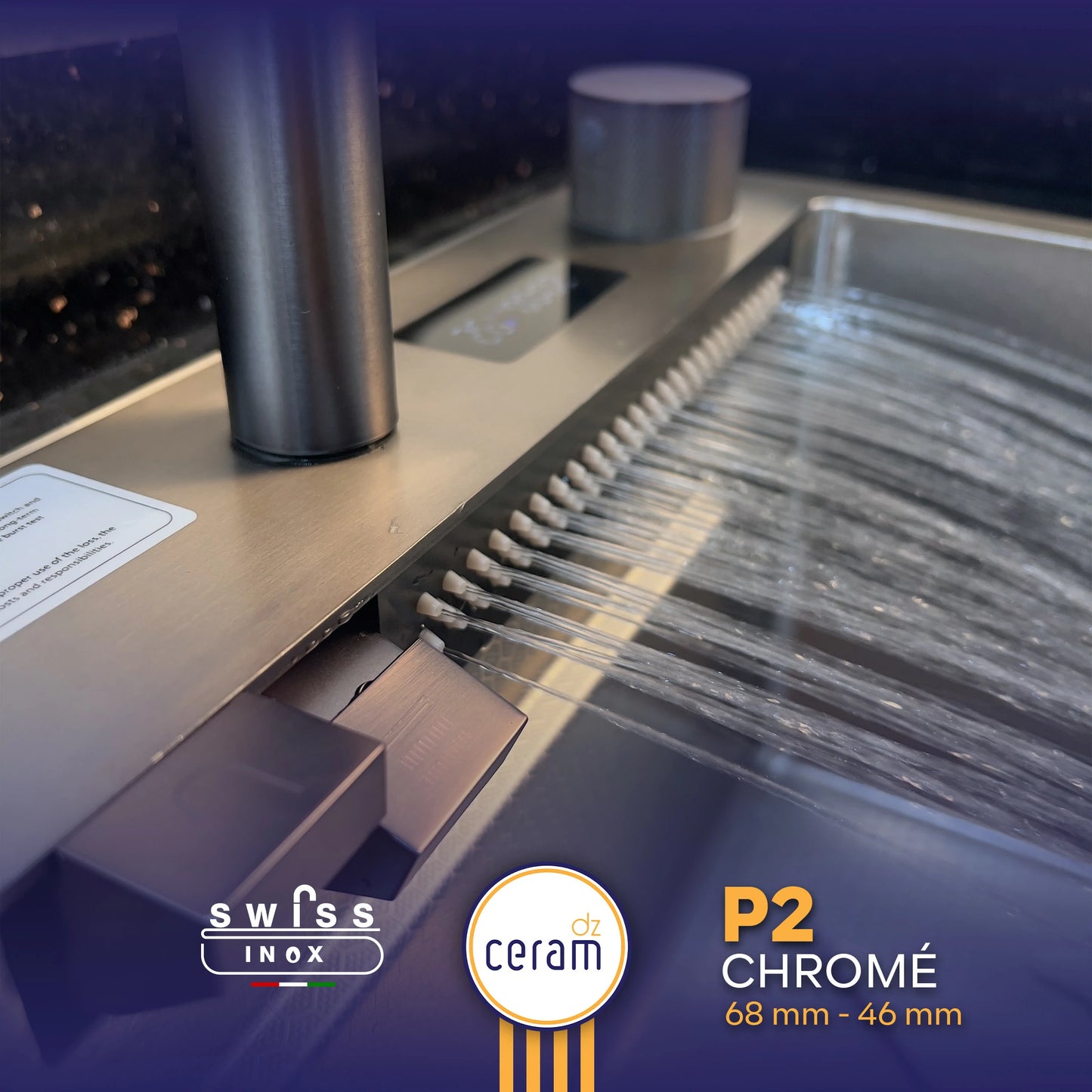 Evier Piano 2 boutons Chromer - SWISS INOX