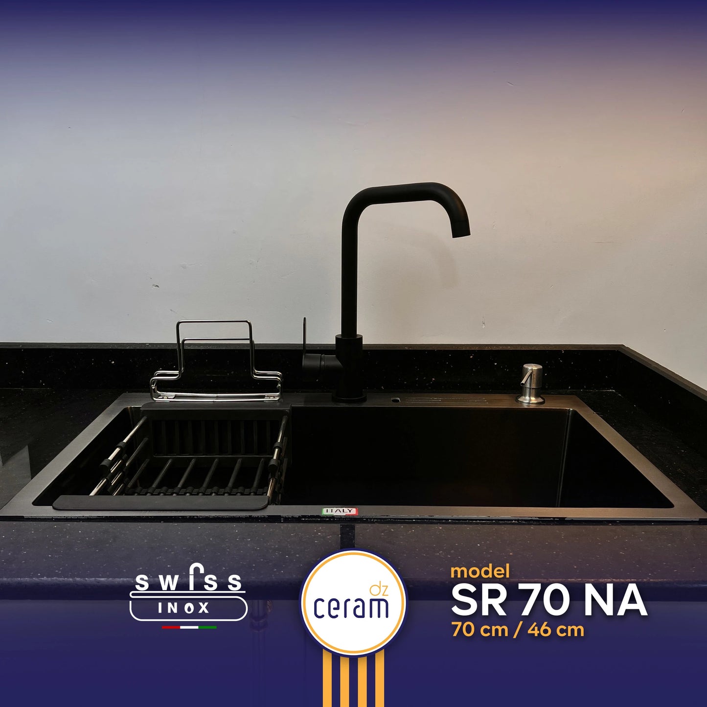 EVIER SWISS INOX SR 70 N+ nano