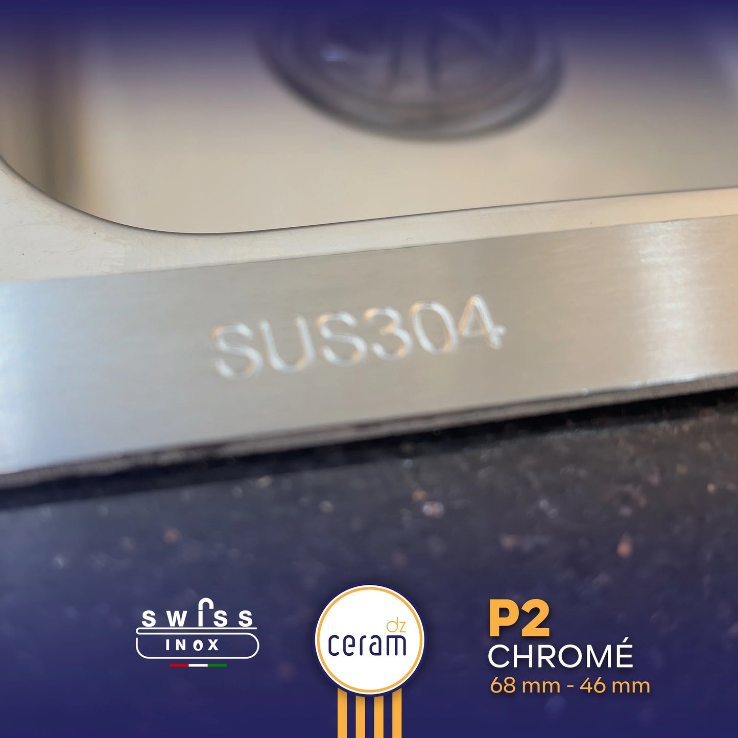 Evier Piano 2 boutons Chromer - SWISS INOX