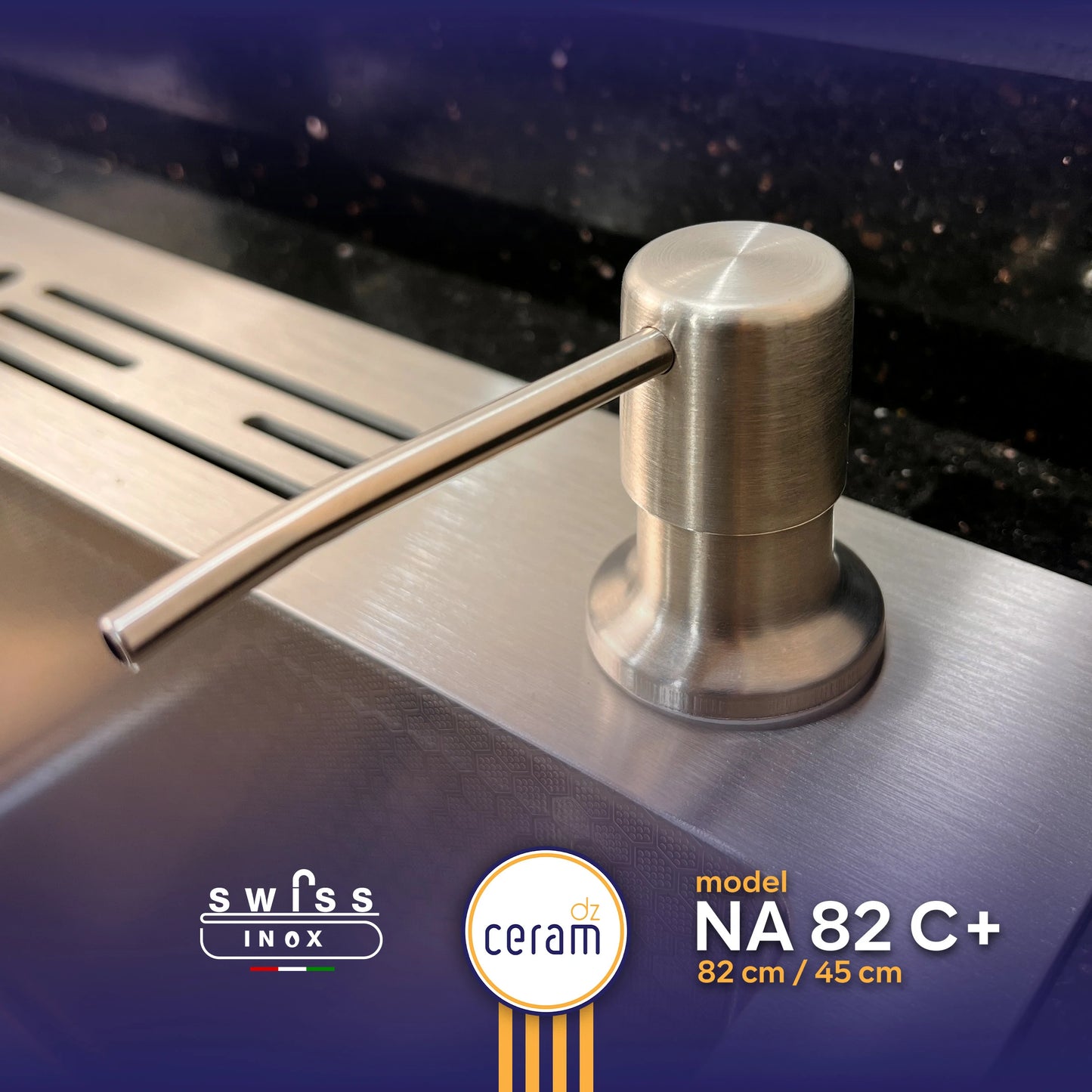 EVIER SWISS INOX 82-45C+ NANO TECHNO