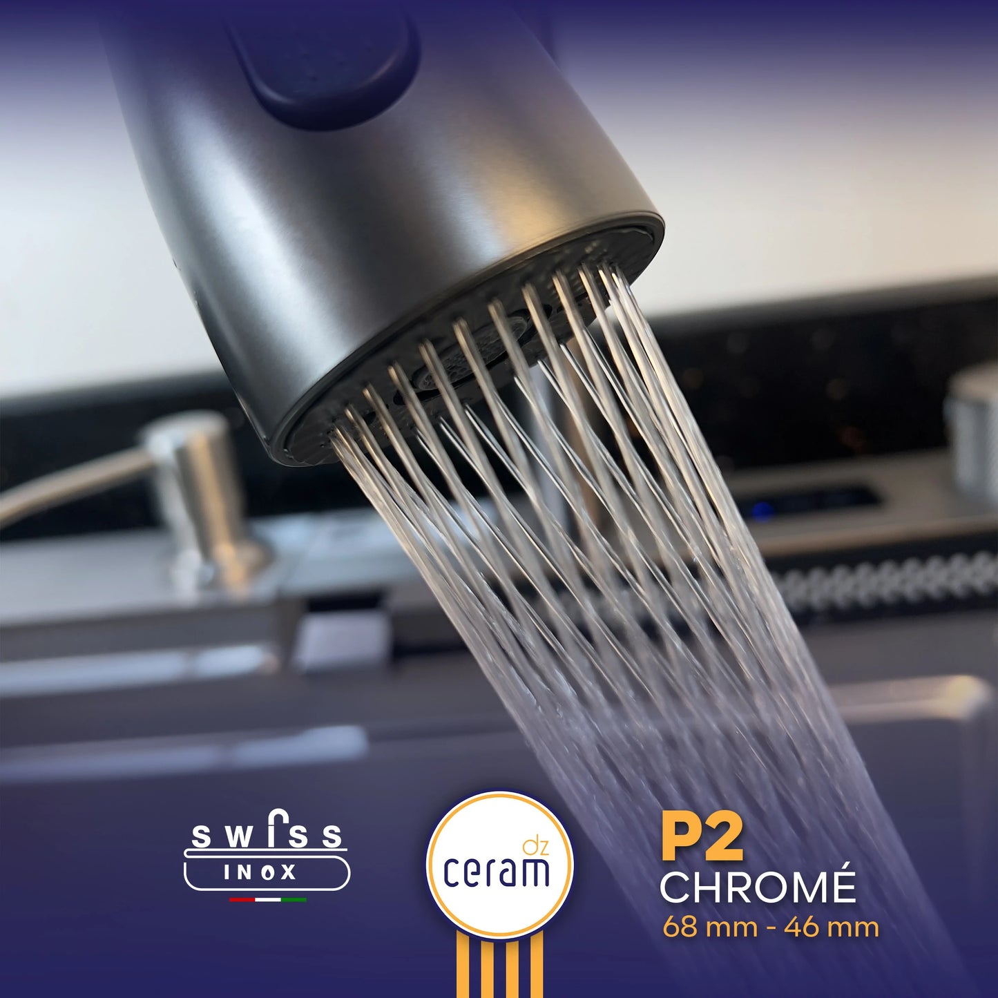 Evier Piano 2 boutons Chromer - SWISS INOX