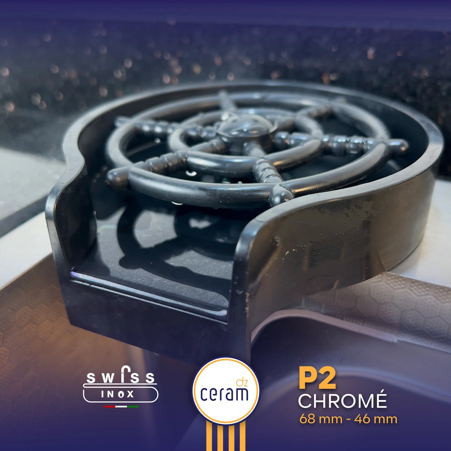 Evier Piano 2 boutons Chromer - SWISS INOX