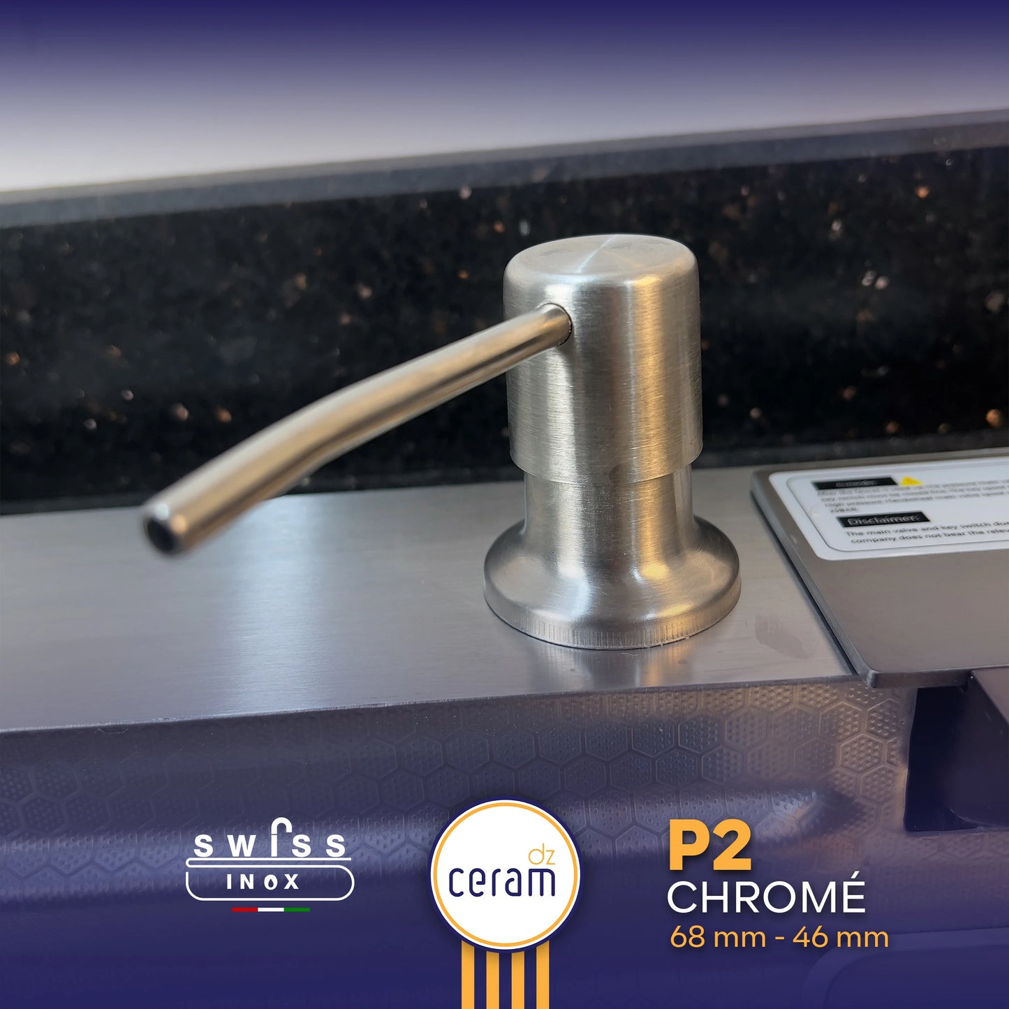 Evier Piano 2 boutons Chromer - SWISS INOX