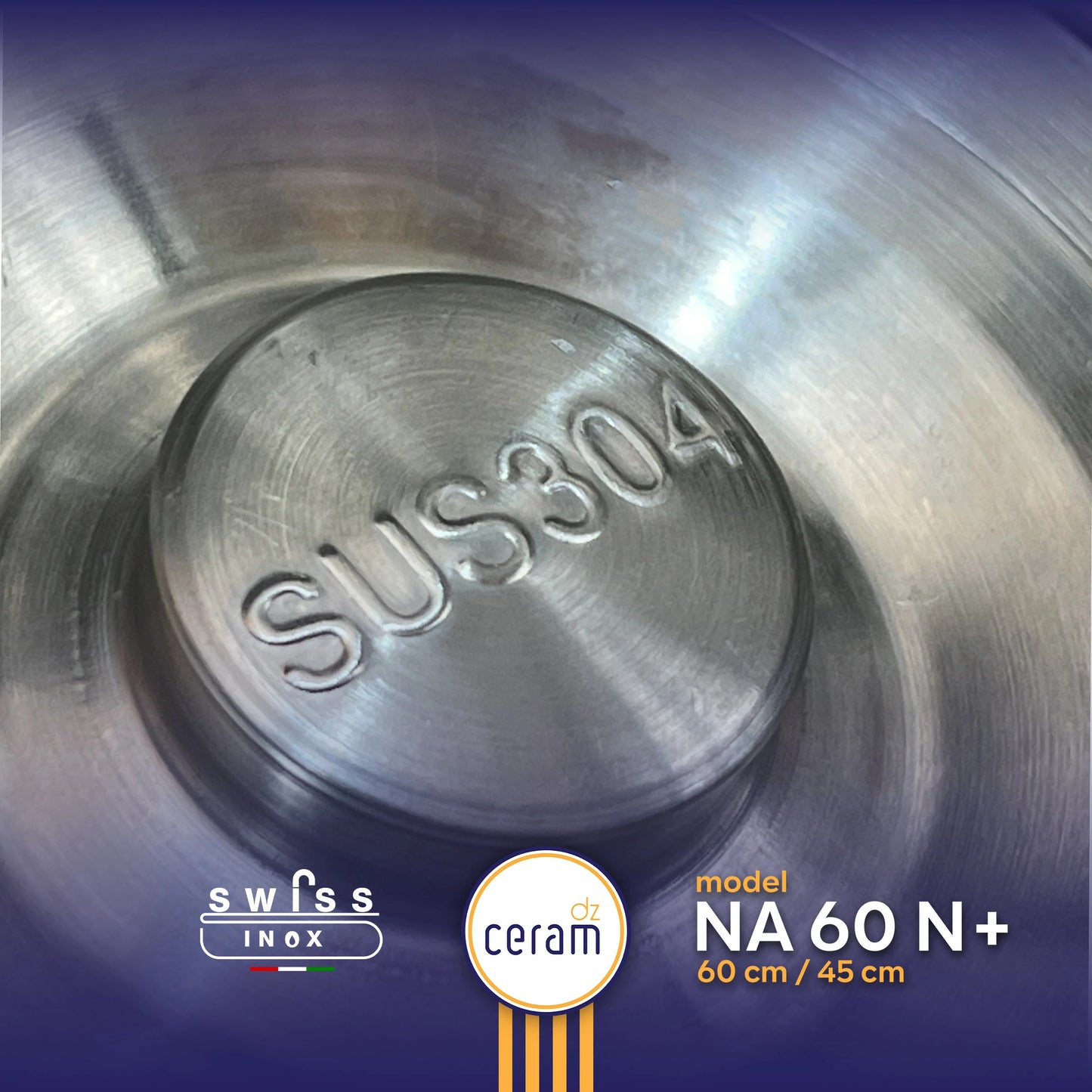 EVIER SWISS INOX NANO 60/45 N+