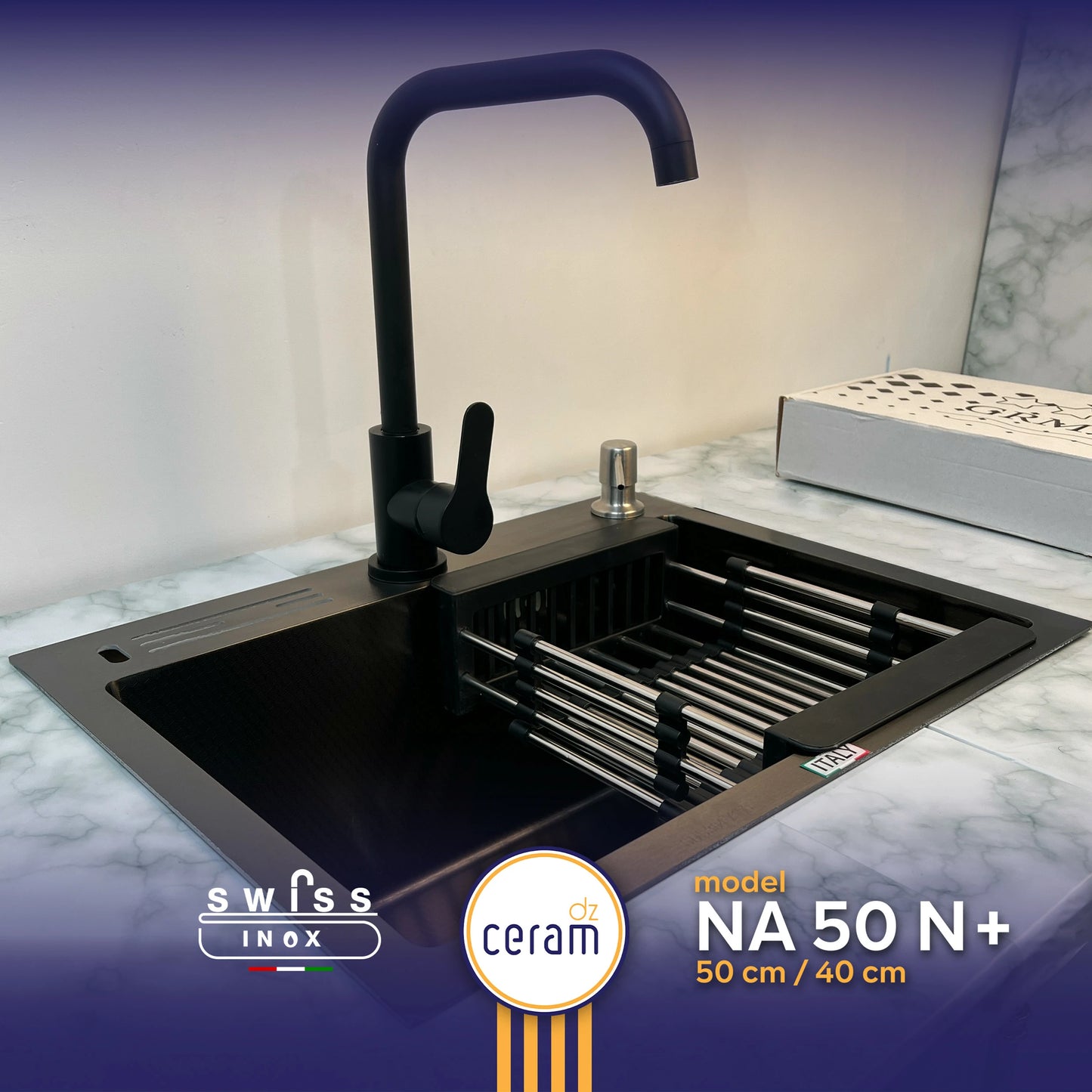 EVIER SWISS INOX 304 50 N+ NANO