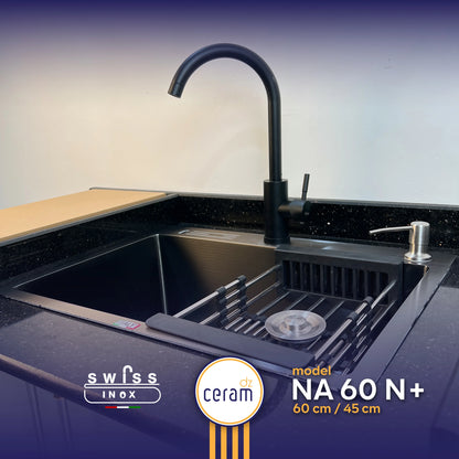 EVIER SWISS INOX NANO 60/45 N+