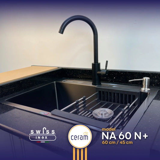 EVIER SWISS INOX NANO 60/45 N+