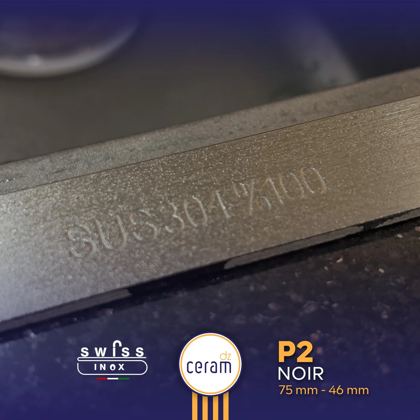 EVIER PIANO 2 BOUTTONS SWISS INOX AVEC NANO