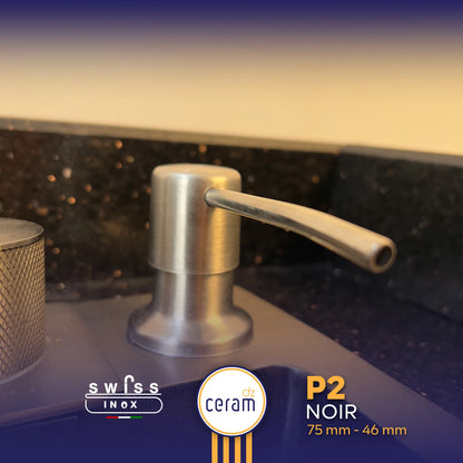 EVIER PIANO 2 BOUTTONS SWISS INOX AVEC NANO