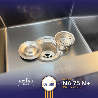 EVIER SWISS INOX 304 75 NANO N+