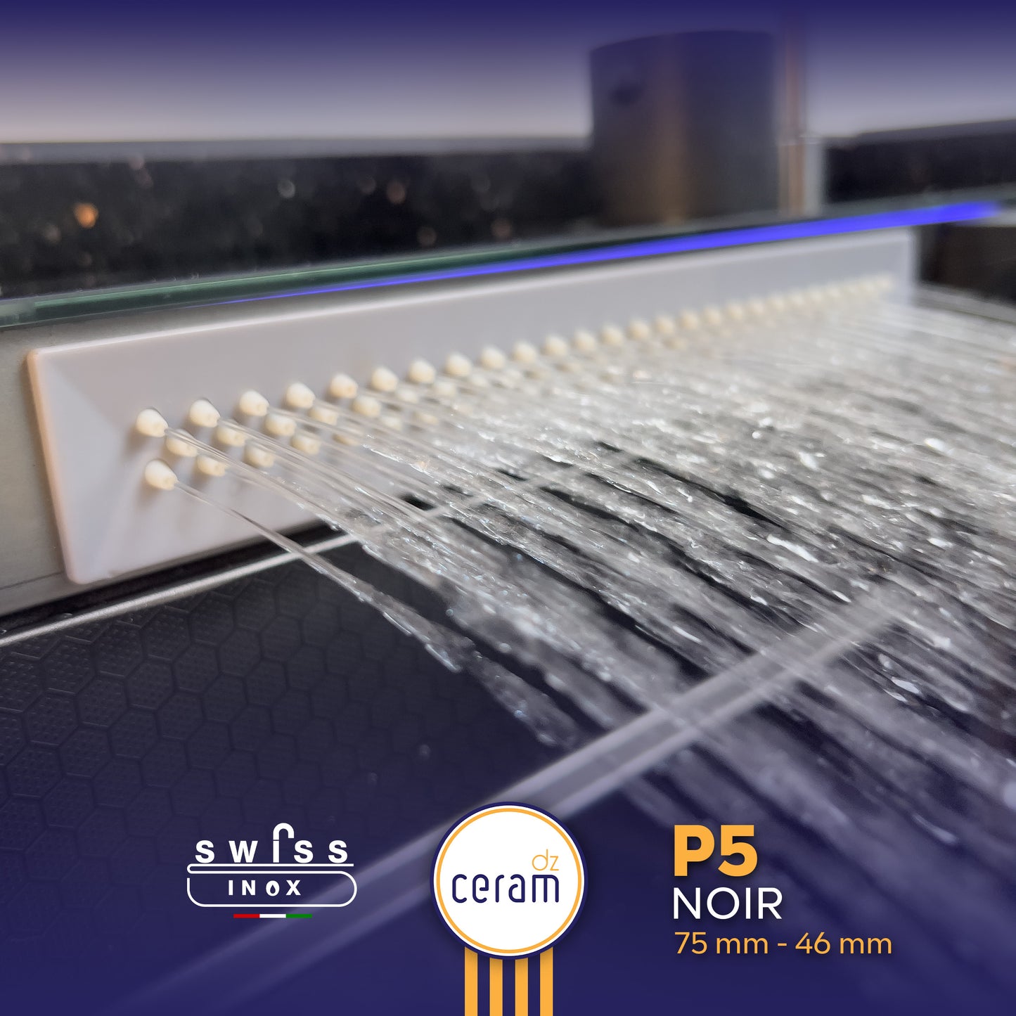 Evier piano 5 boutons swiss inox حوض مطبخ بيانو بخمسة مقابض