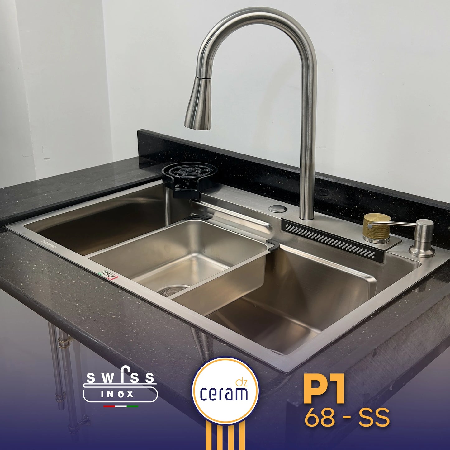 Evier Swiss Inox 68/46