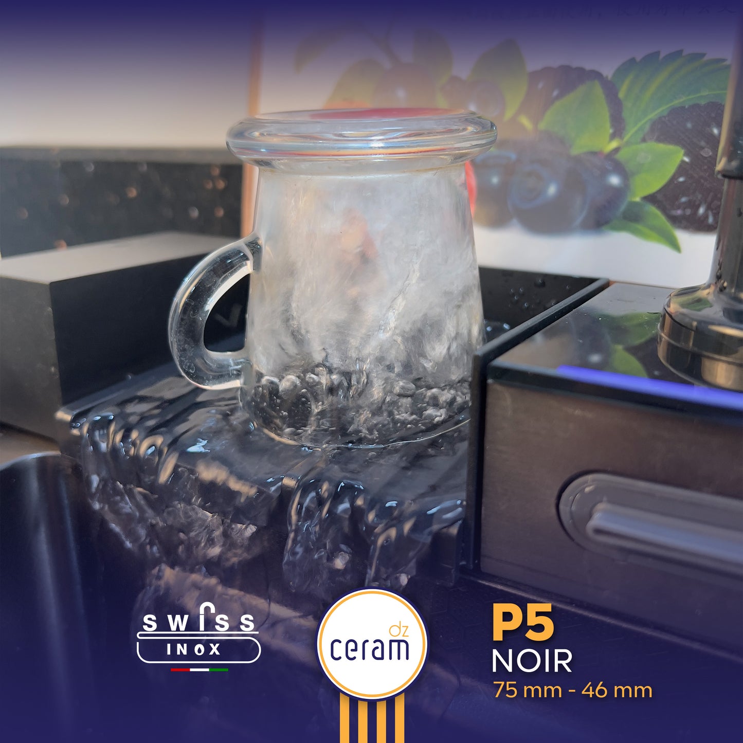 Evier piano 5 boutons swiss inox حوض مطبخ بيانو بخمسة مقابض