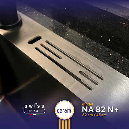 EVIER SWISS INOX NANO 82x45 NOIR