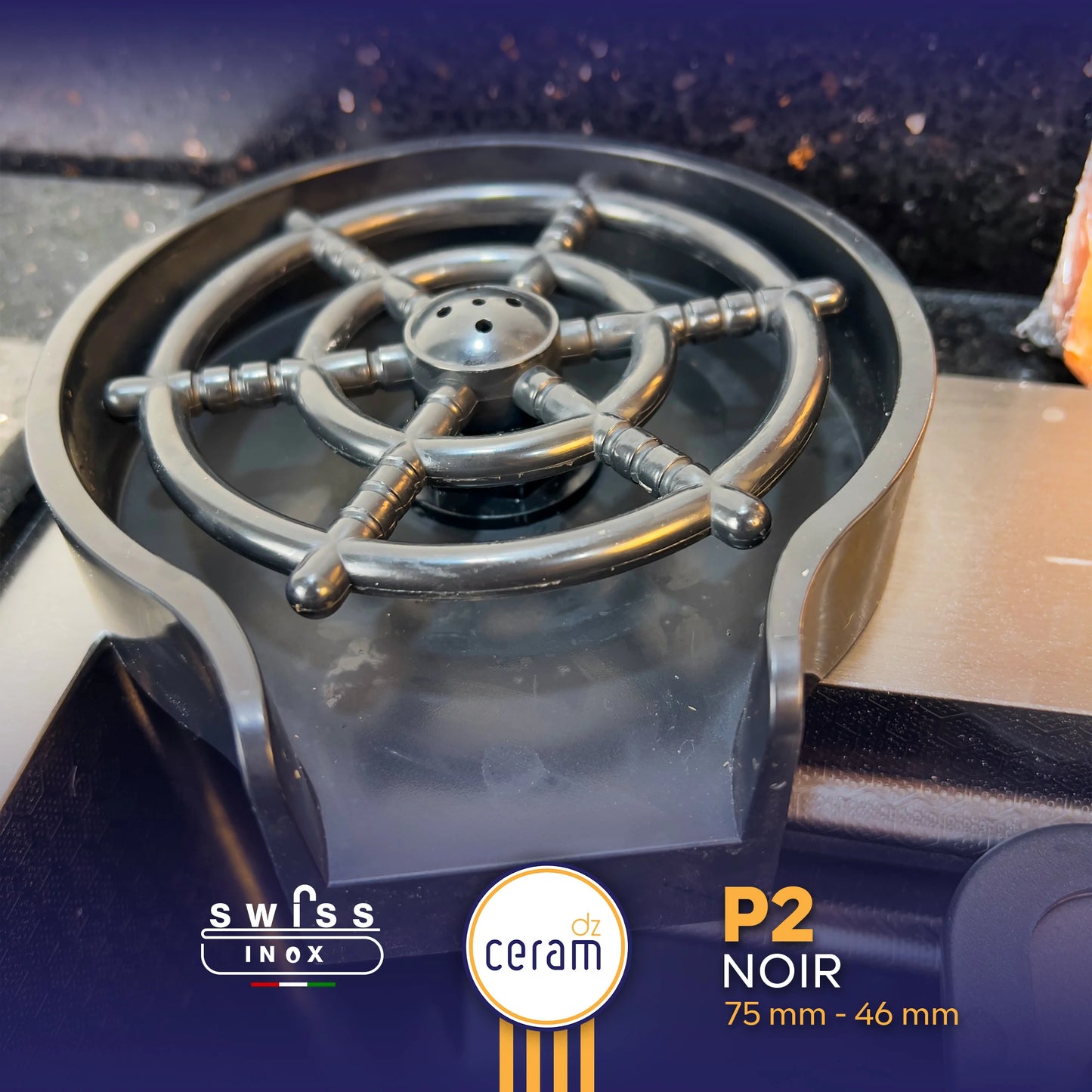 EVIER PIANO 2 BOUTTONS SWISS INOX AVEC NANO