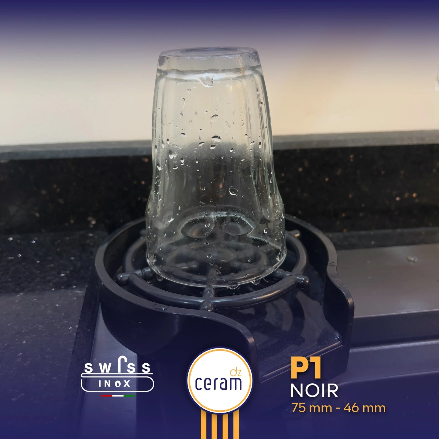 EVIER SWISS INOX P1 NOIR INOX 304 NANO