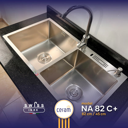 EVIER SWISS INOX 82-45C+ NANO TECHNO