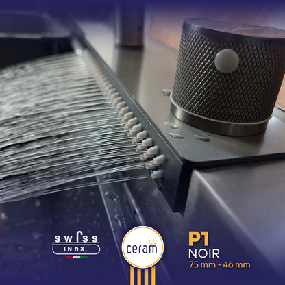 EVIER SWISS INOX P1 NOIR INOX 304 NANO