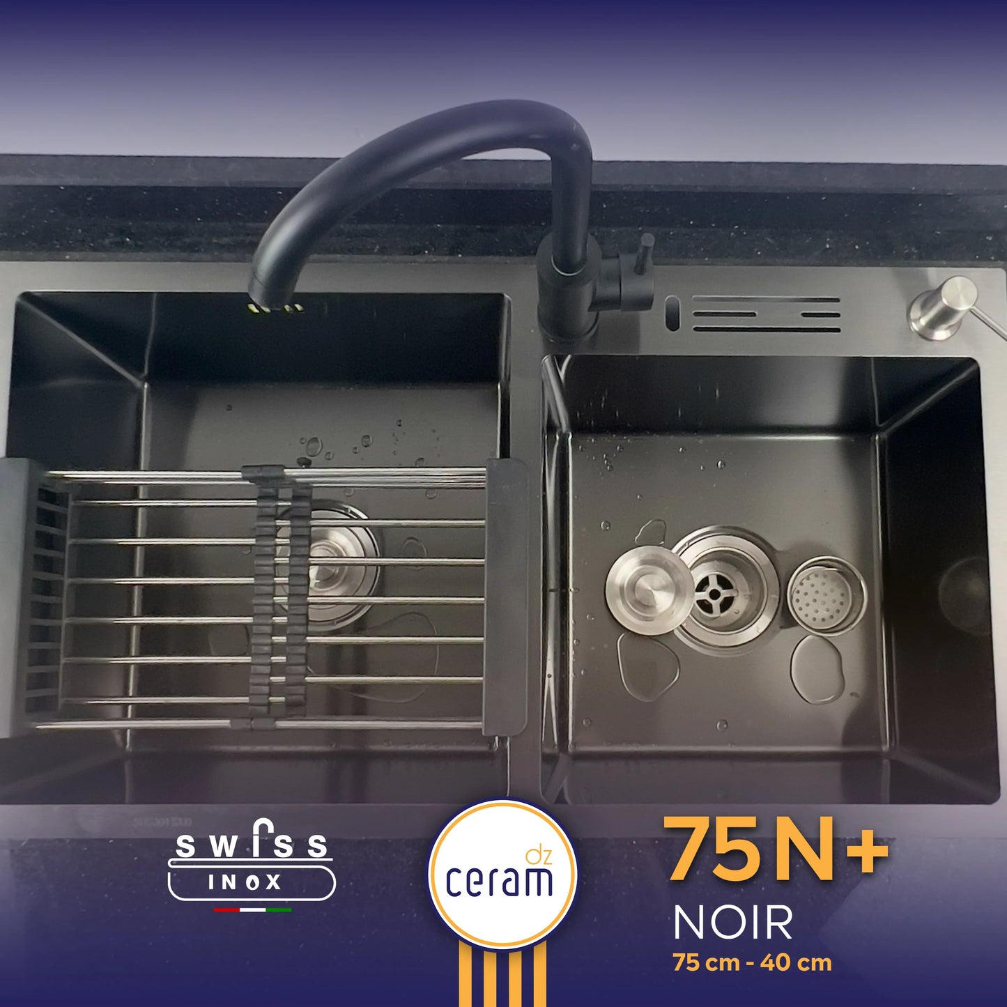 EVIER SWISS INOX 75N+