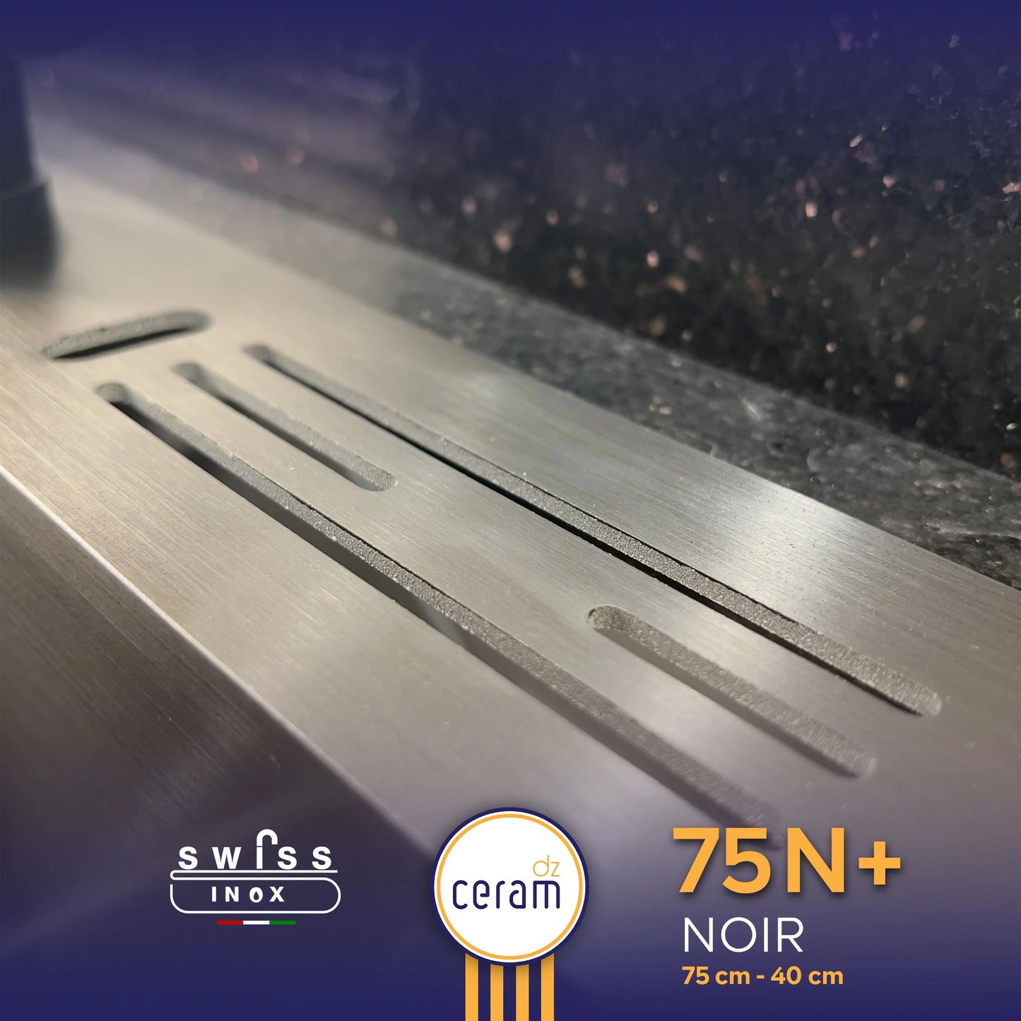 EVIER SWISS INOX 75N+