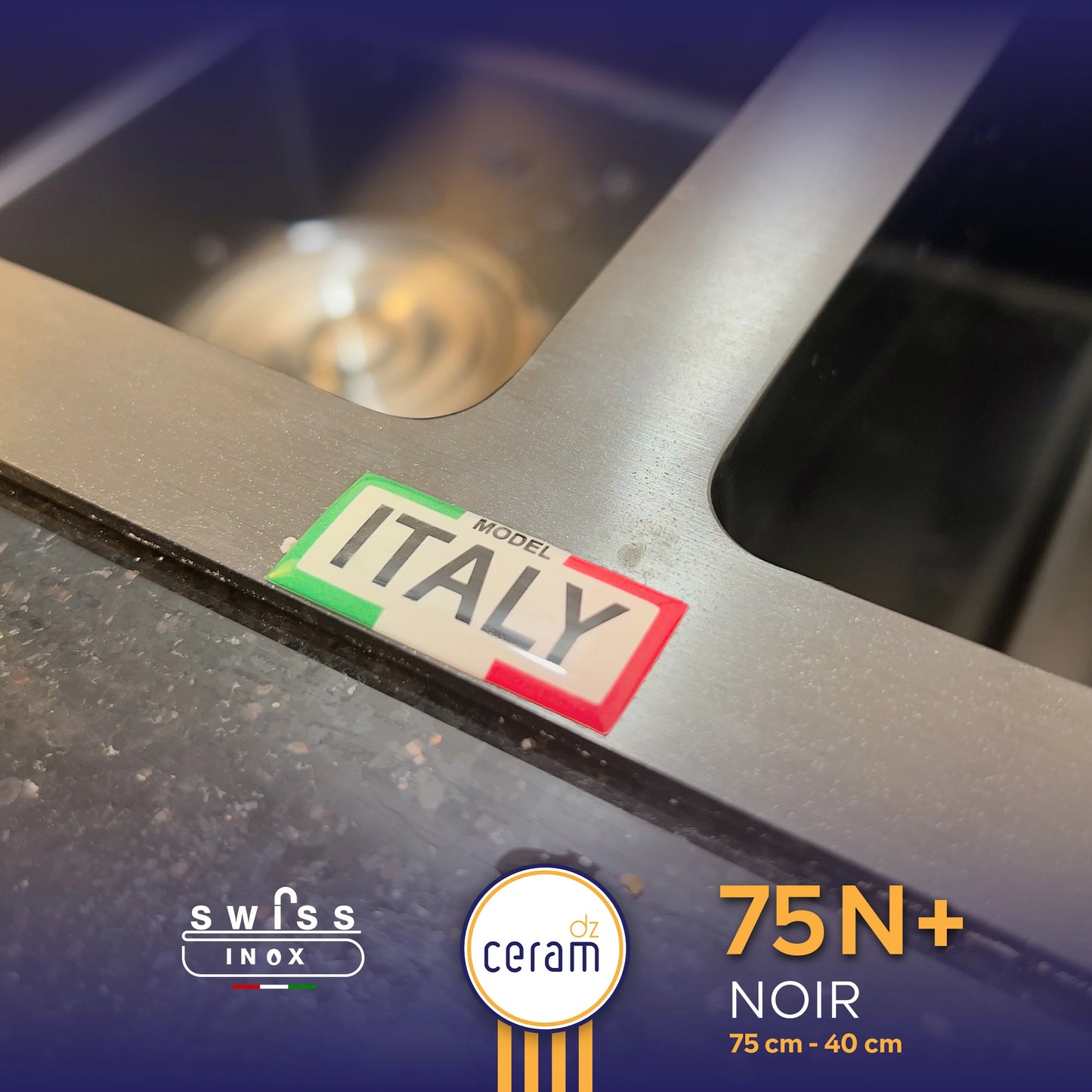 EVIER SWISS INOX 75N+