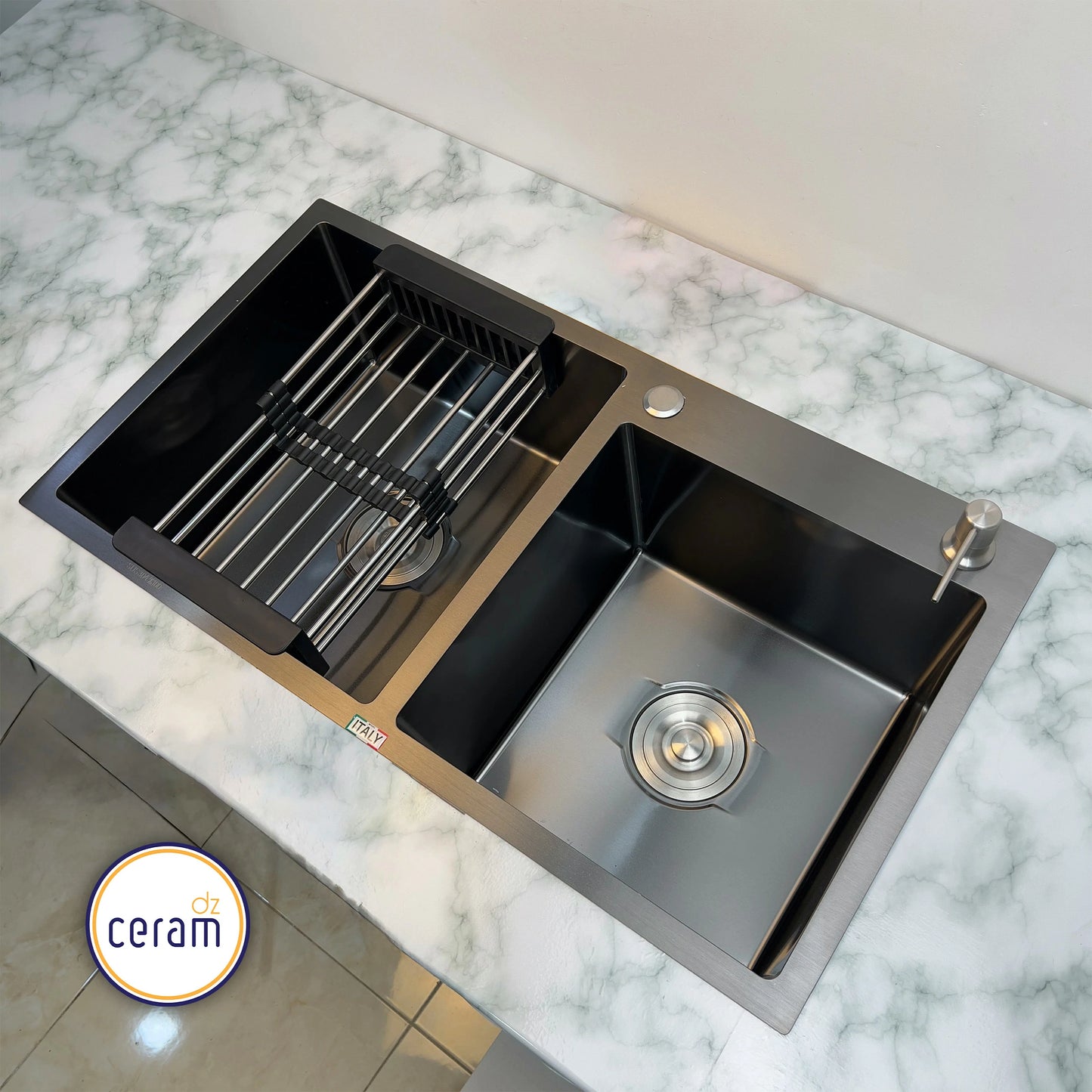 Mécanisme Cuivre --SWISS INOX -- 82x45cm NOIRE