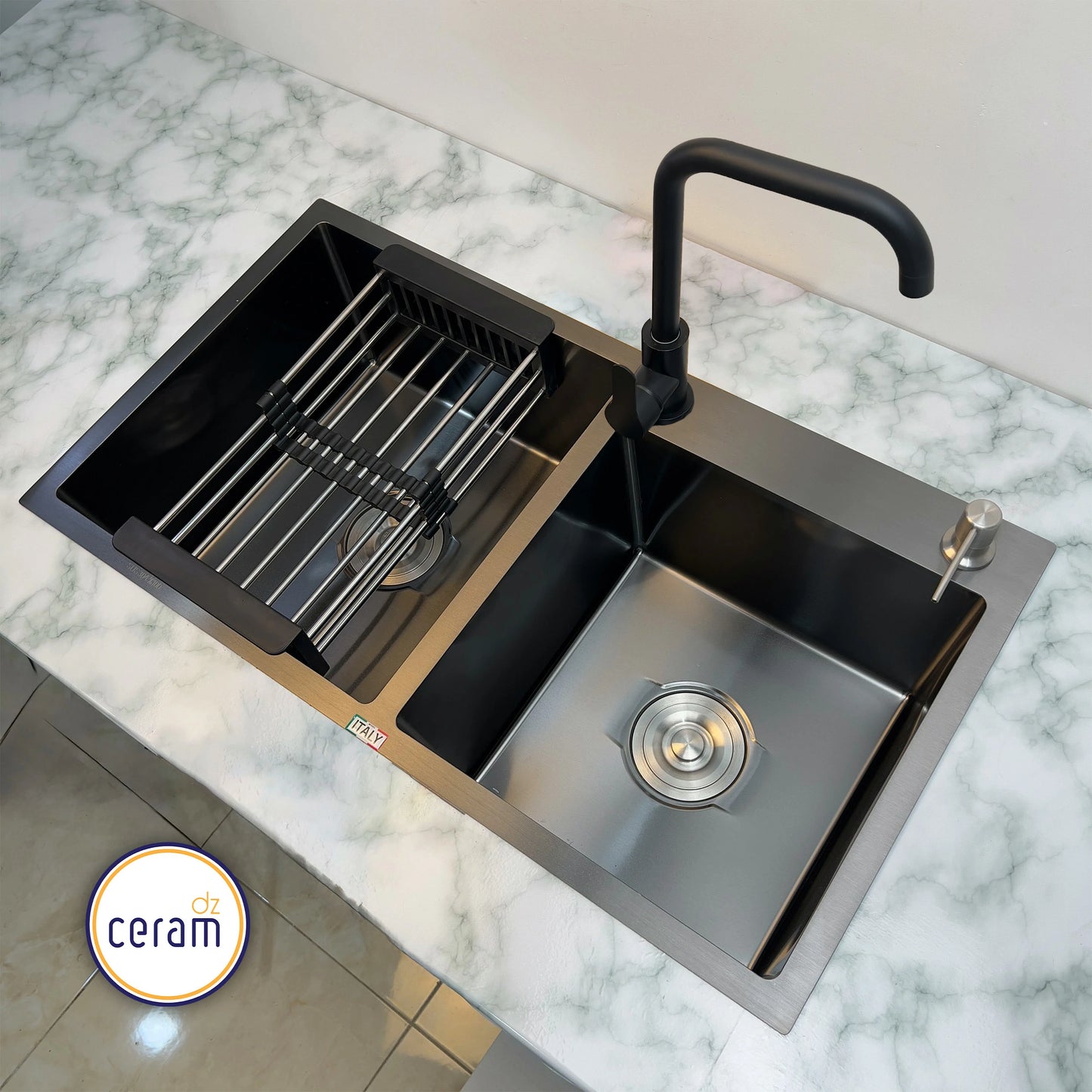 Mécanisme Cuivre --SWISS INOX -- 82x45cm NOIRE