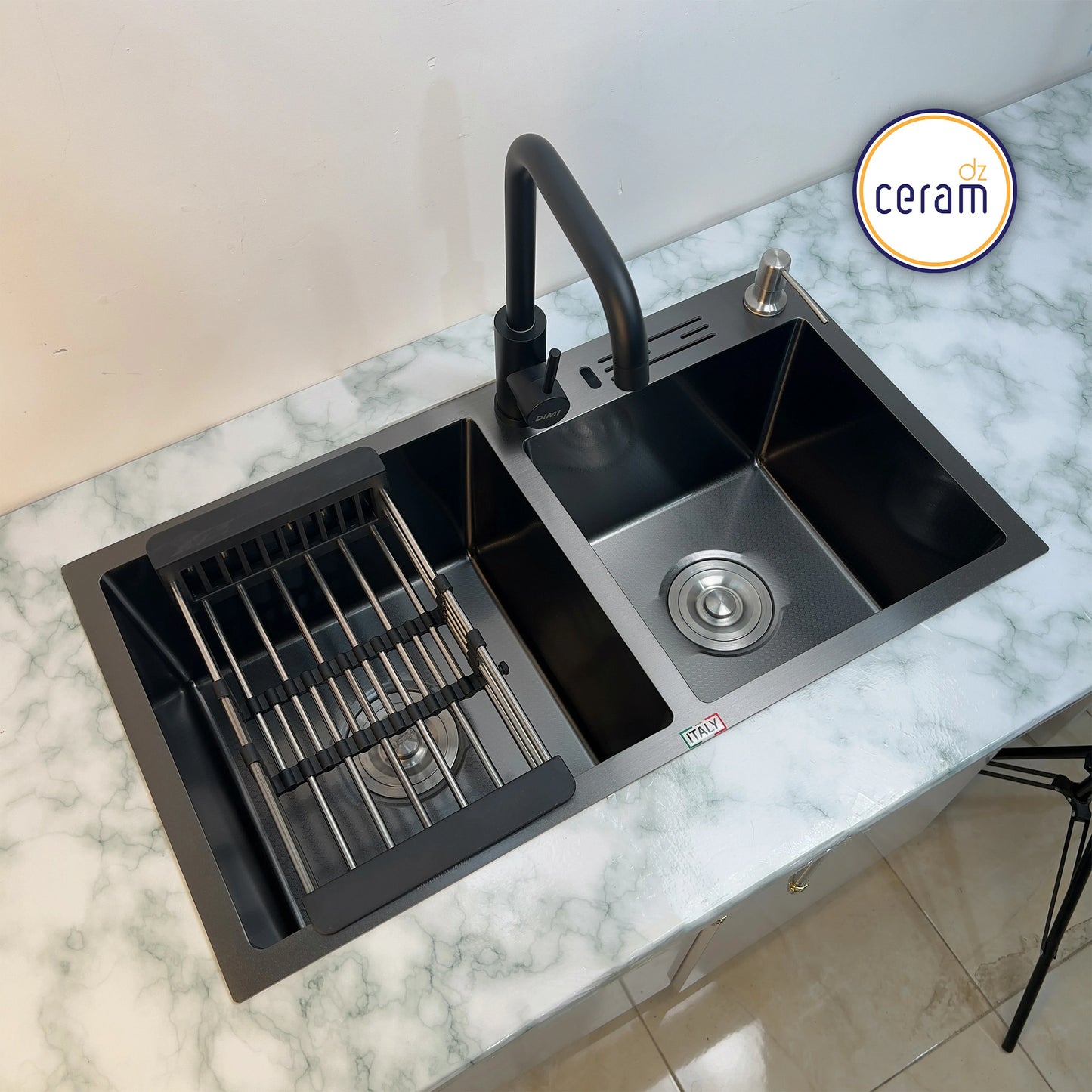 Mécanisme Cuivre --SWISS INOX -- 75x40 Noire