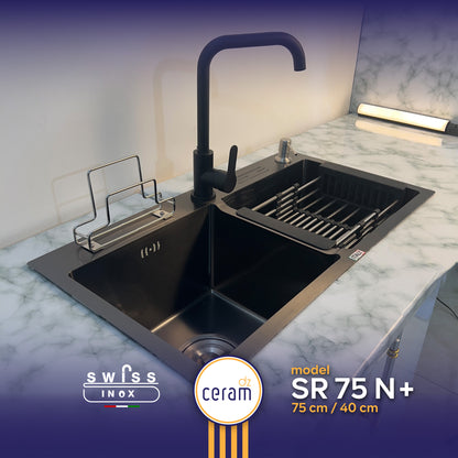 EVIER SWISS INOX SR 75 N+