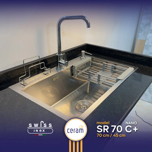 EVIER SWISS INOX 70-45 C+ NANO