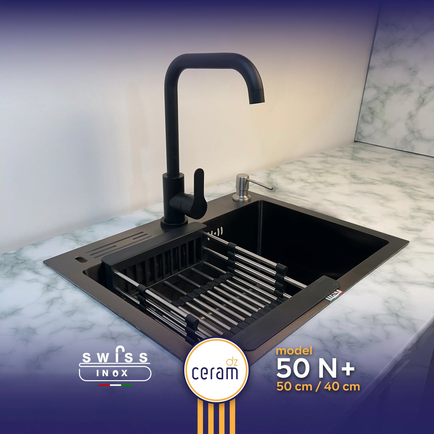 EVIER SWISS INOX 304 50 N+ NANO