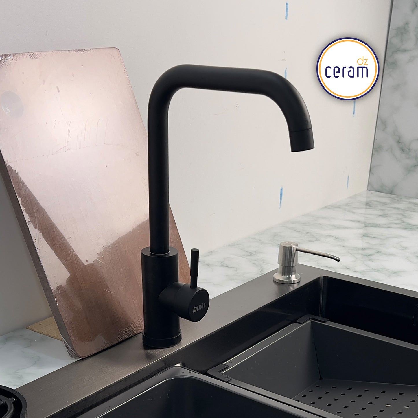 EVIER SWISS INOX 304 100% P75 NOIR