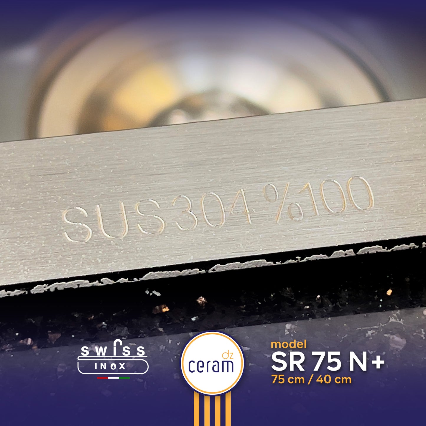 EVIER SWISS INOX SR 75 N+