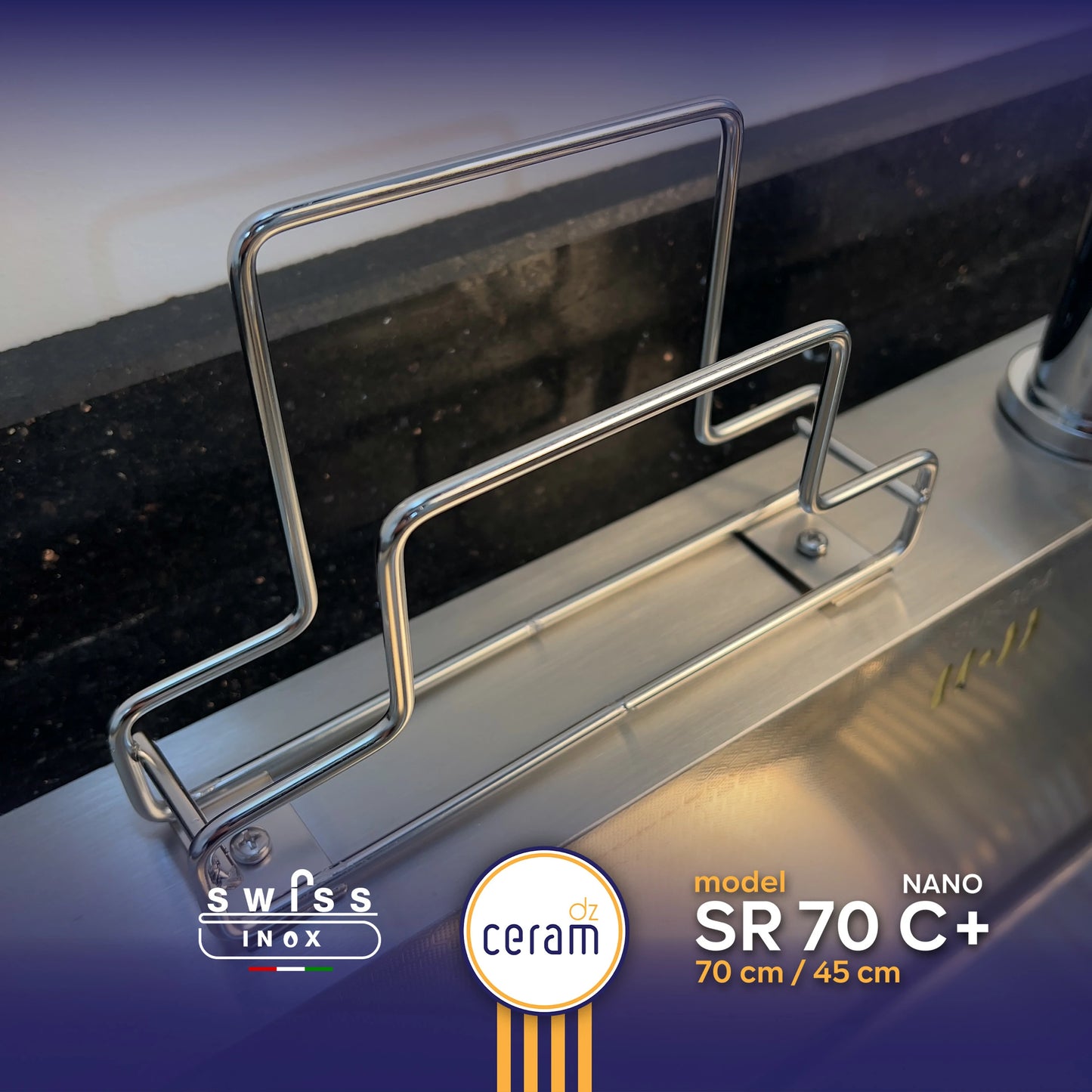 EVIER SWISS INOX 70-45 C+ NANO