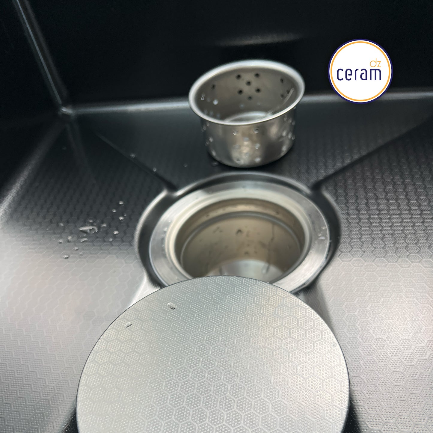 EVIER SWISS INOX 304 100% P75 NOIR