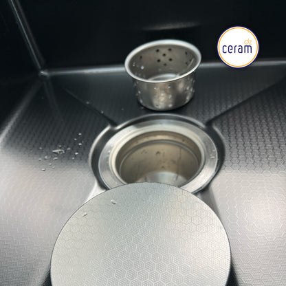 EVIER SWISS INOX 304 100% P75 NOIR