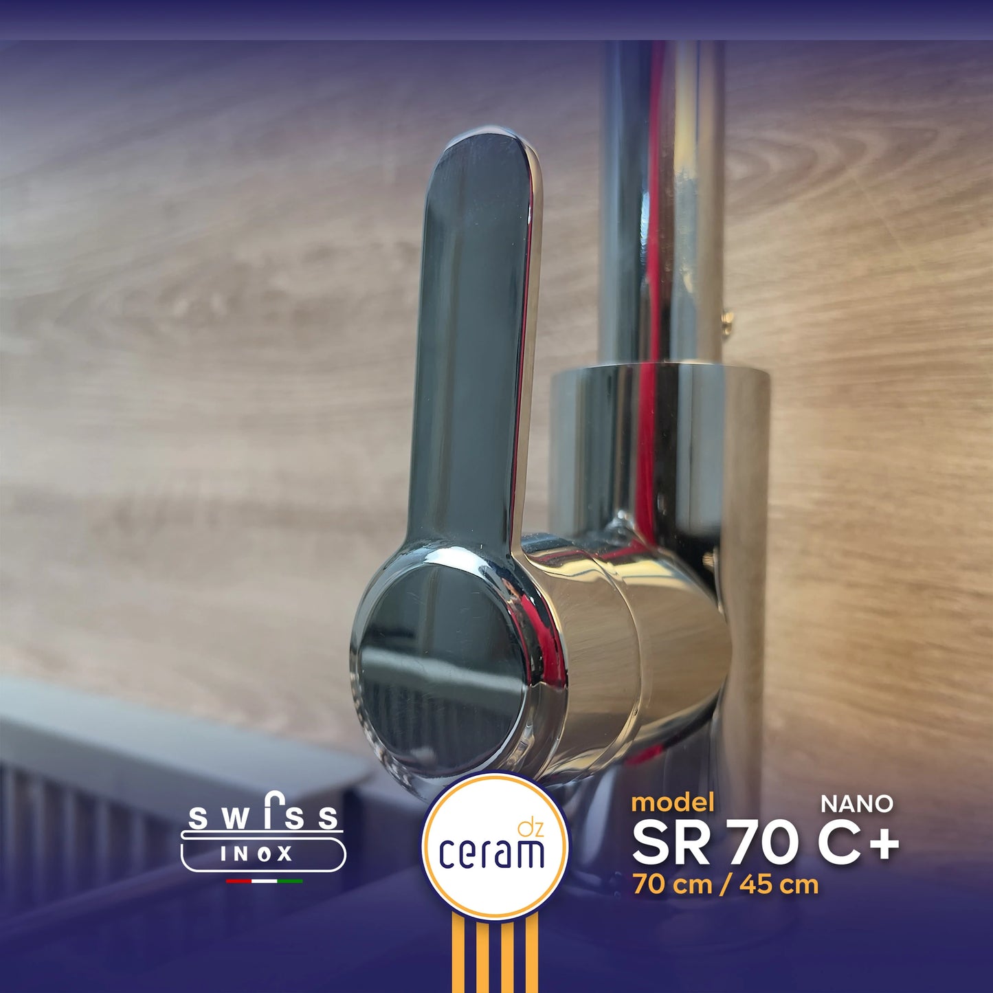 EVIER SWISS INOX 70-45 C+ NANO