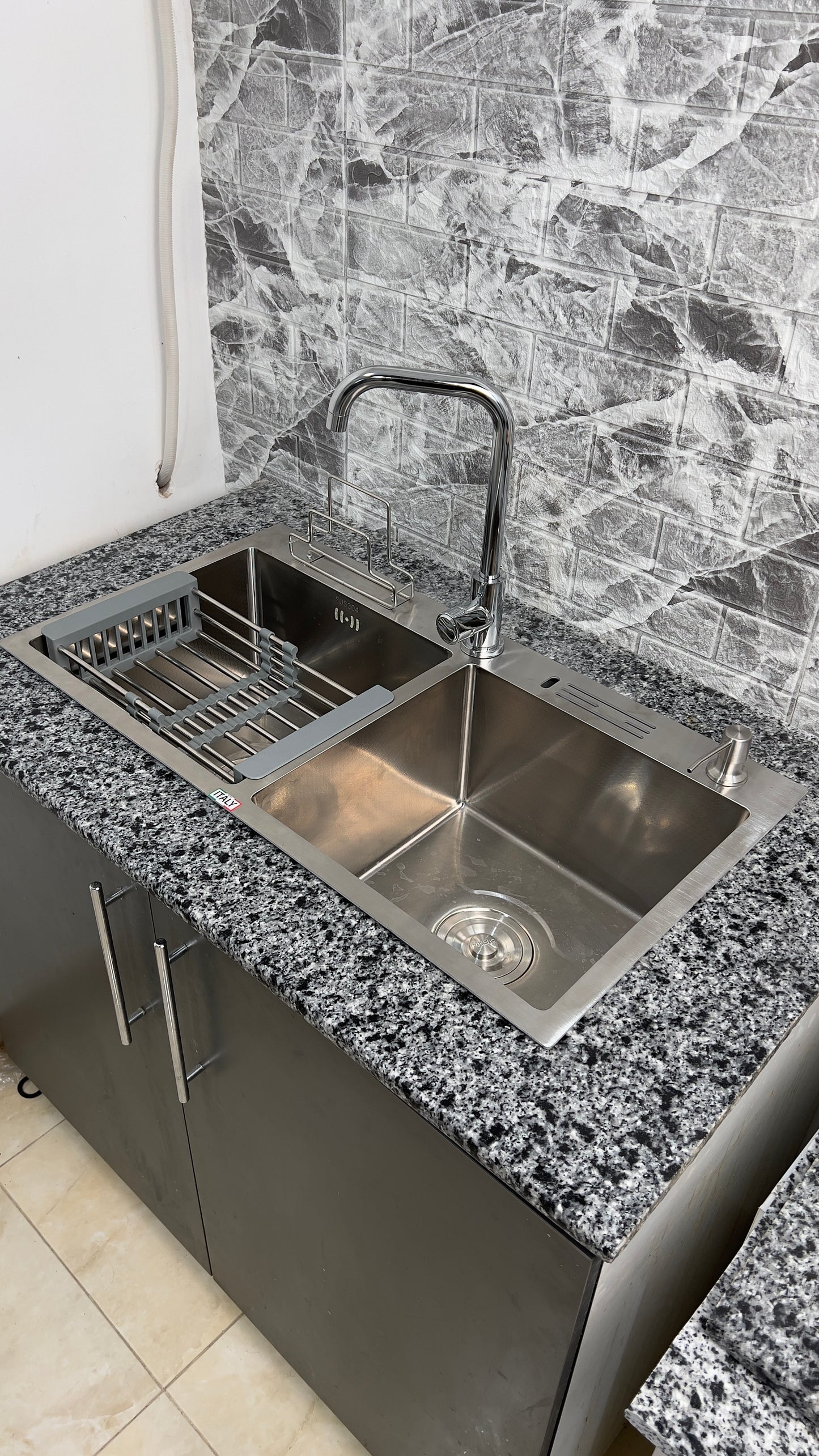 Mécanisme Cuivre --SWISS INOX -- 82x45 cm NANO Chromer avec Porte Serviette