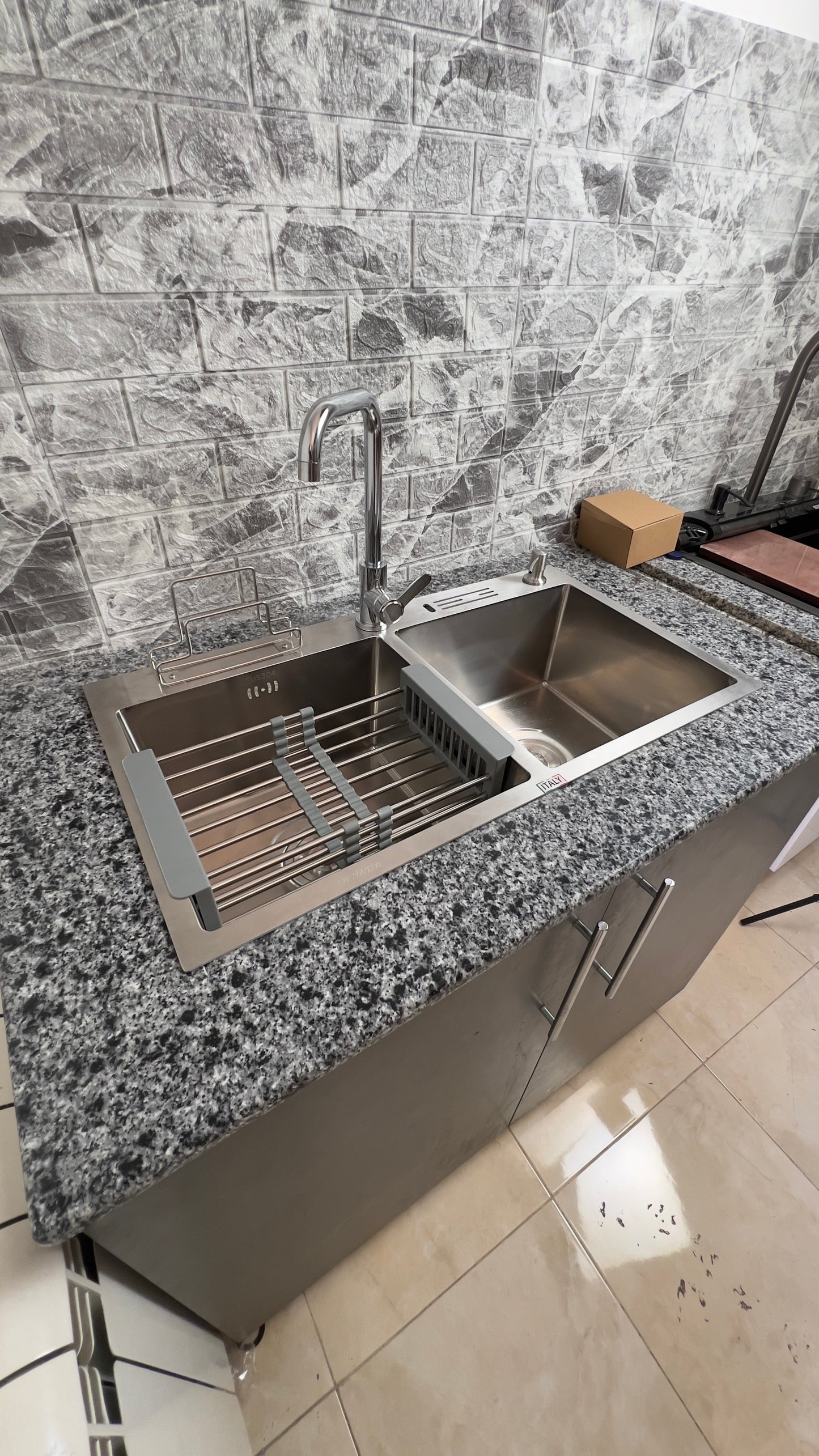 Mécanisme Cuivre --SWISS INOX -- 82x45 cm NANO Chromer avec Porte Serviette