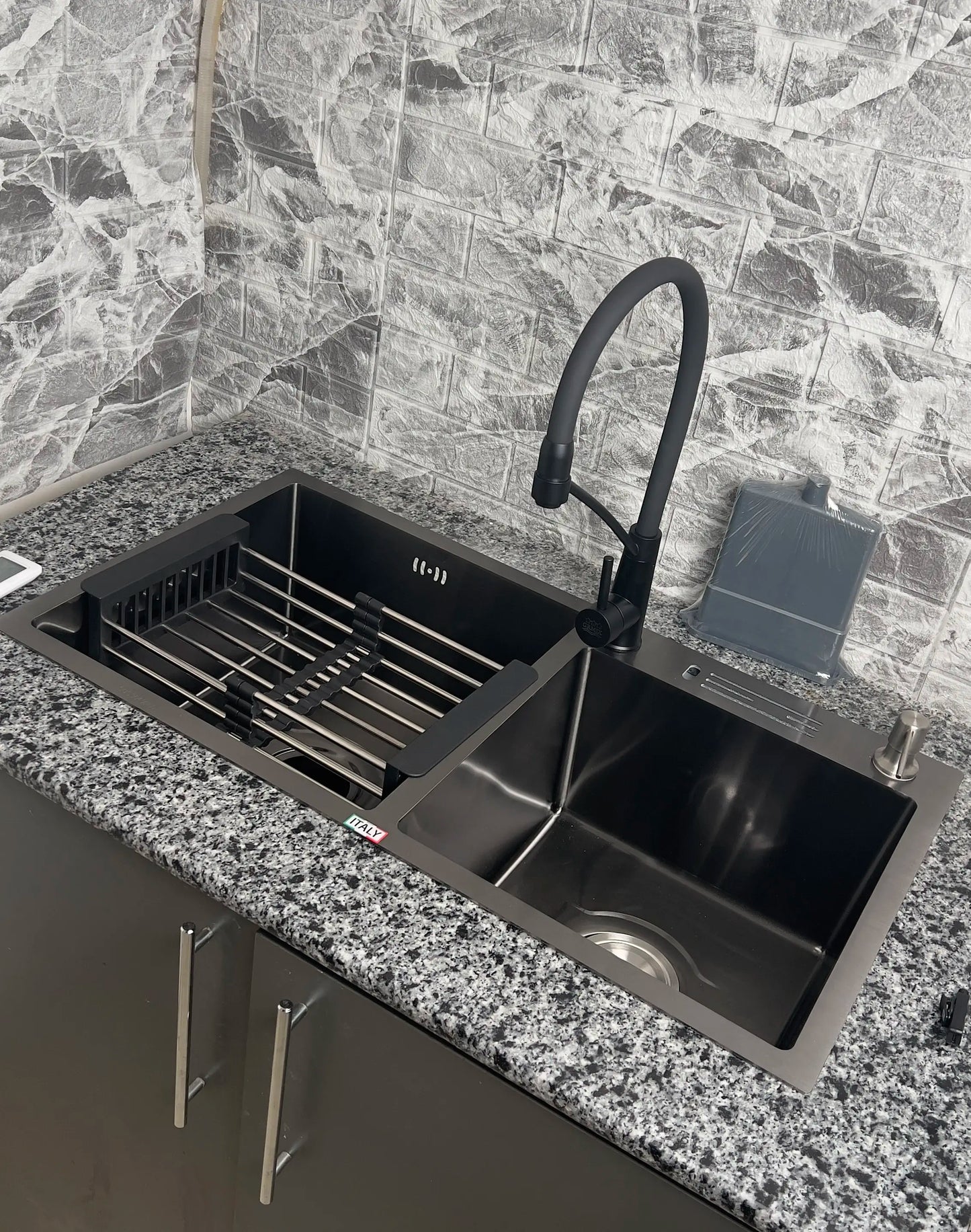 82N+ -- Mécanisme Cuivre --SWISS INOX -- 82x45cm NOIRE