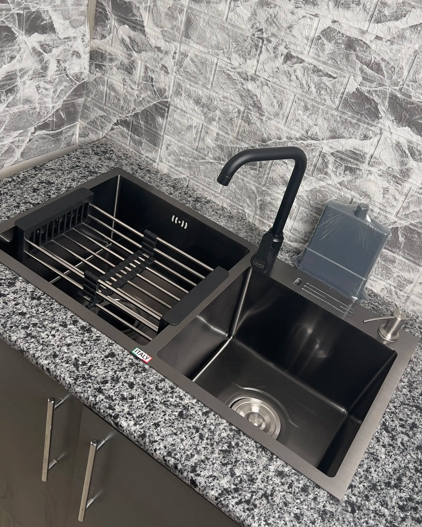 82N+ -- Mécanisme Cuivre --SWISS INOX -- 82x45cm NOIRE